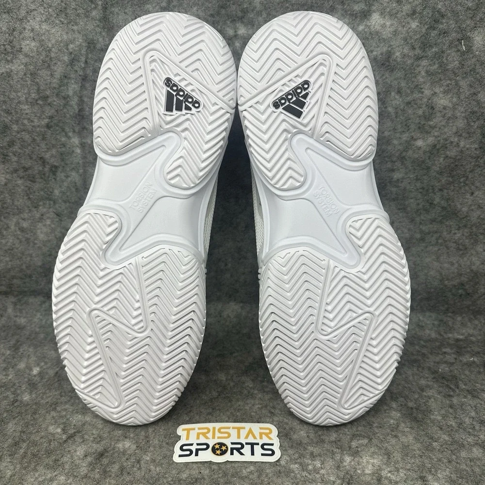 Adidas Barricade 13 Tennis Shoes Mens Size 13 White Black IF0465 Pickleball
